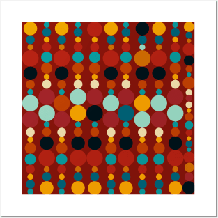 retro funky 1970's style pattern Posters and Art